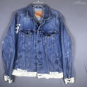 Levi's Men's Jean Trucker Jacket - size M- Baez Bleach denim‎